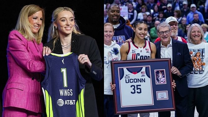 Geno Auriemma’s funny “favoritism” for Azzi Fudd over Paige Bueckers leaves fans in splits: “Paige is the one leaving”