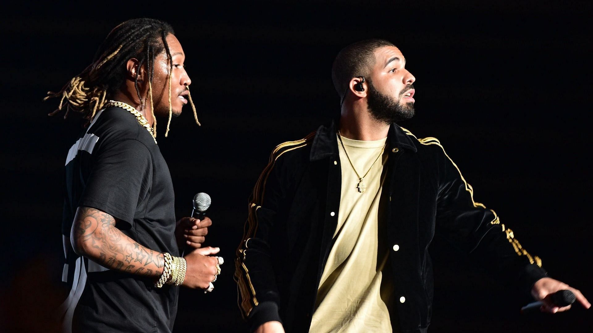 Future and Drake perform at Hot 107.9 Birthday Bash Block Show at Philips Arena on June 20, 2015, in Atlanta, Georgia. (Image via Getty/Prince Williams)
