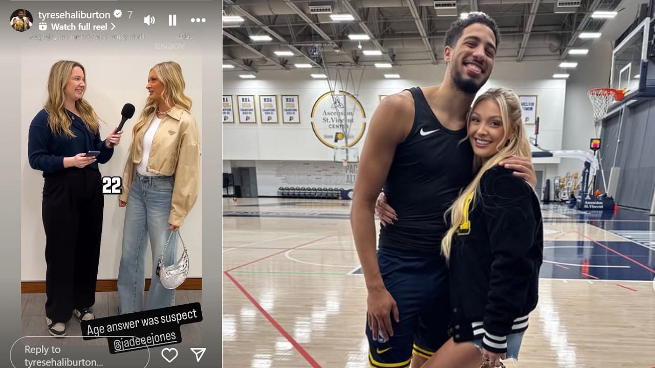 Tyrese Haliburton issues cheeky 4-word suspicion as GF Jade Jones