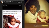 Savannah James posts her reaction to her childhood pic. Credit: James/IG
