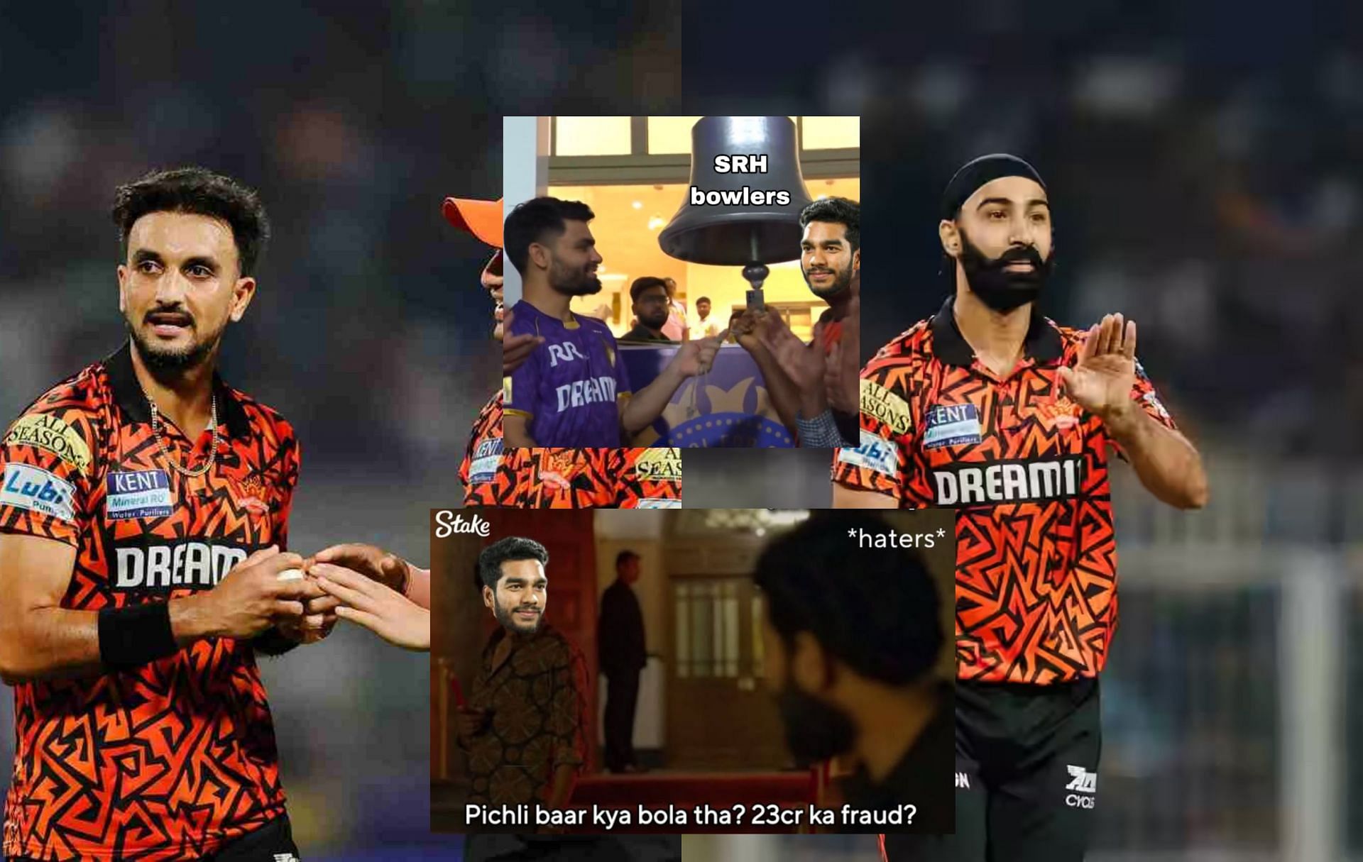 Fans react after 1st innings of KKR vs SRH clash. (Images: bcci.tv, X - @wittybinod, Instagram - worldofcricketmemes_)