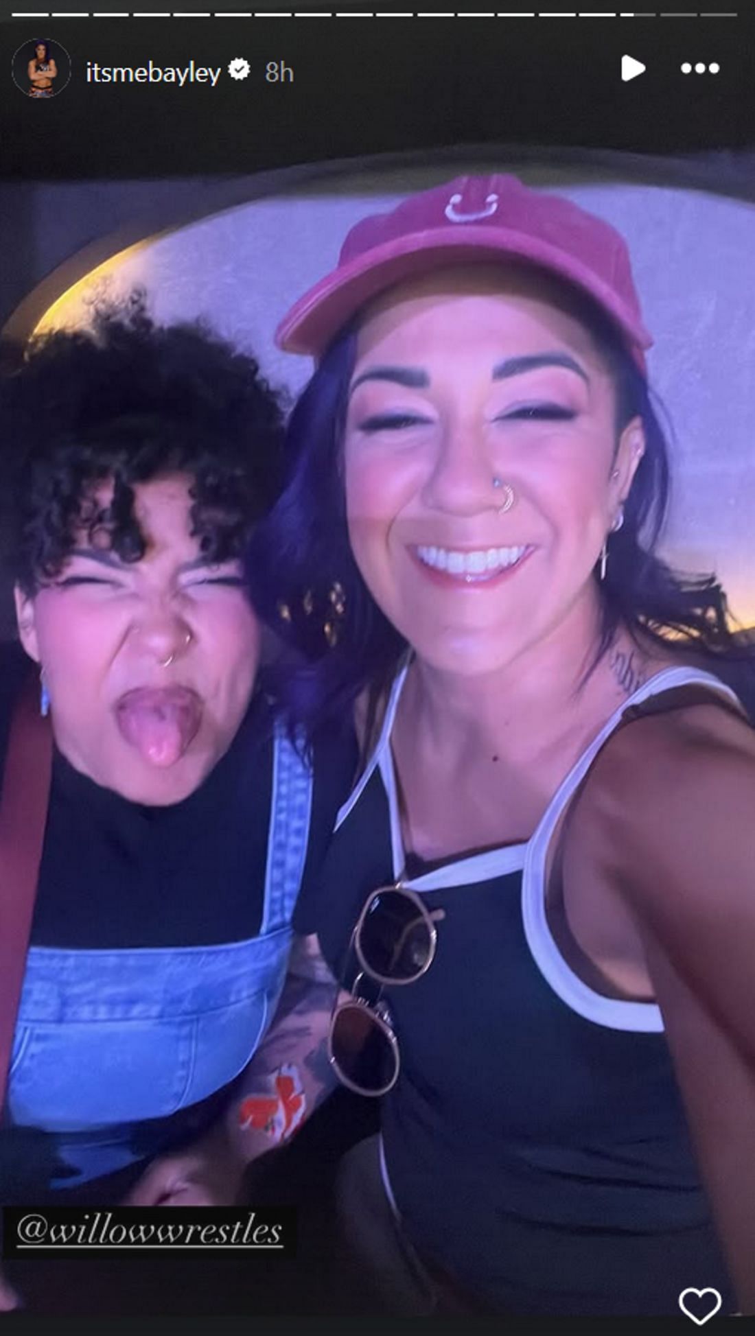 Screenshot of photo with Willow Nightingale (Photo Credit: Instagram)