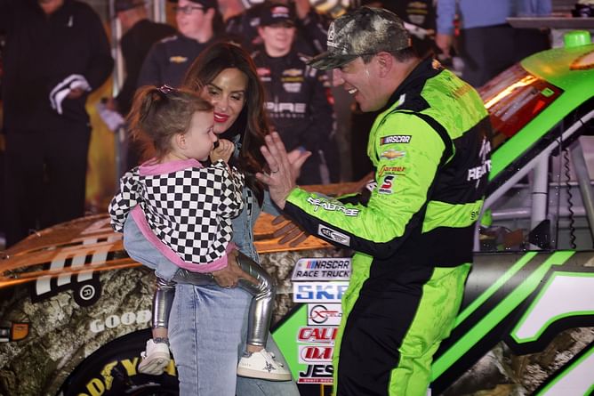 Kyle Busch's wife Samantha drops 3-word reaction to an adorable on-track moment with daughter Lennix