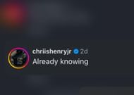 Chris Henry Jr.'s reaction to Tomuhini Topui's USC commitment