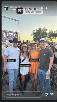 Lucy Olsen goes on a date with BF Grayson Herr ahead of the 2025 WNBA draft. IG image via @gjherr.20