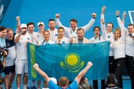 Team Kazakhstan at the Billie Jean King Cup 2025. (Photo: Getty)