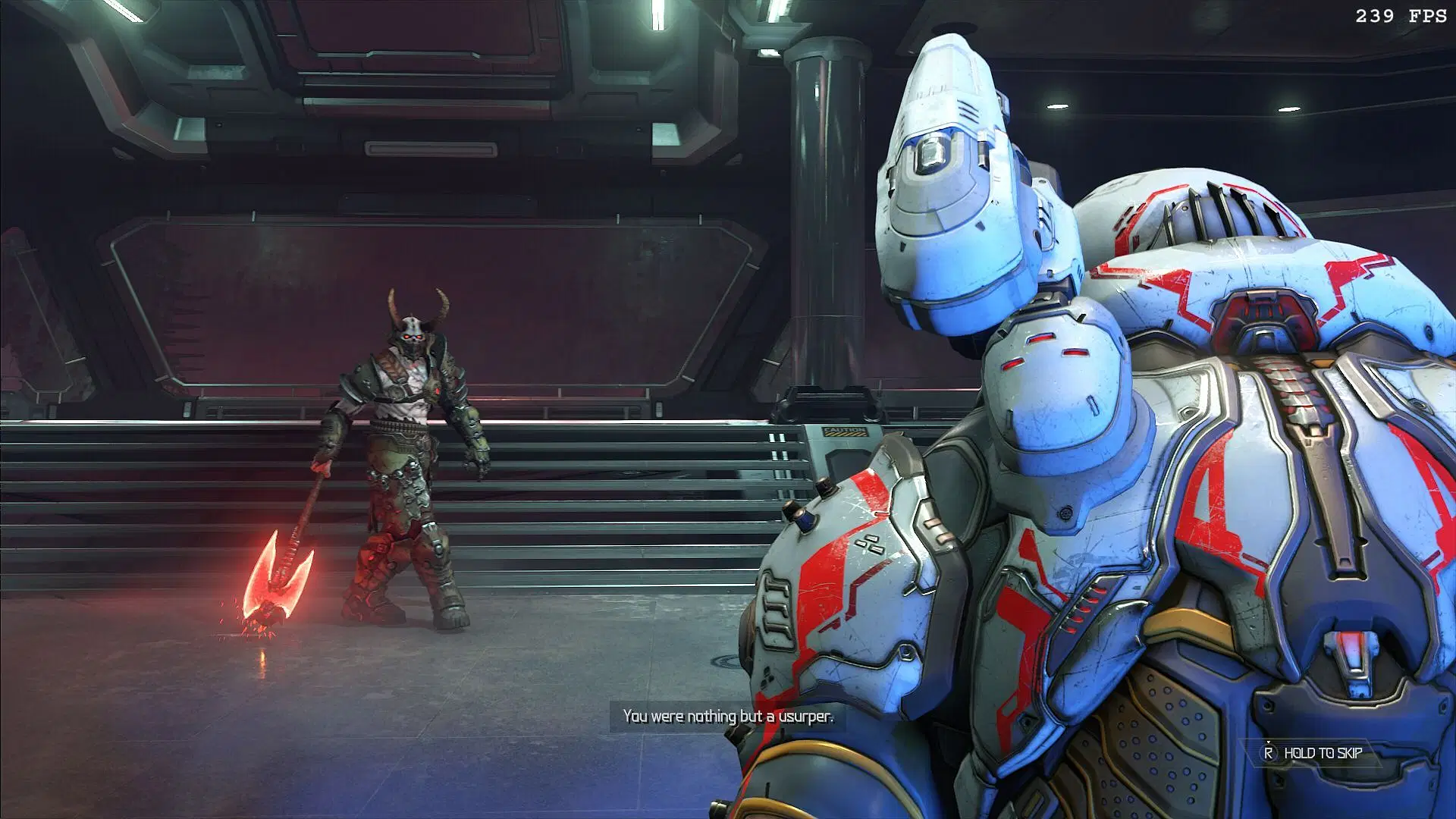 Marauder making his entry in Doom Eternal (Image via Sportskeeda Gaming || Bethesda Softworks)