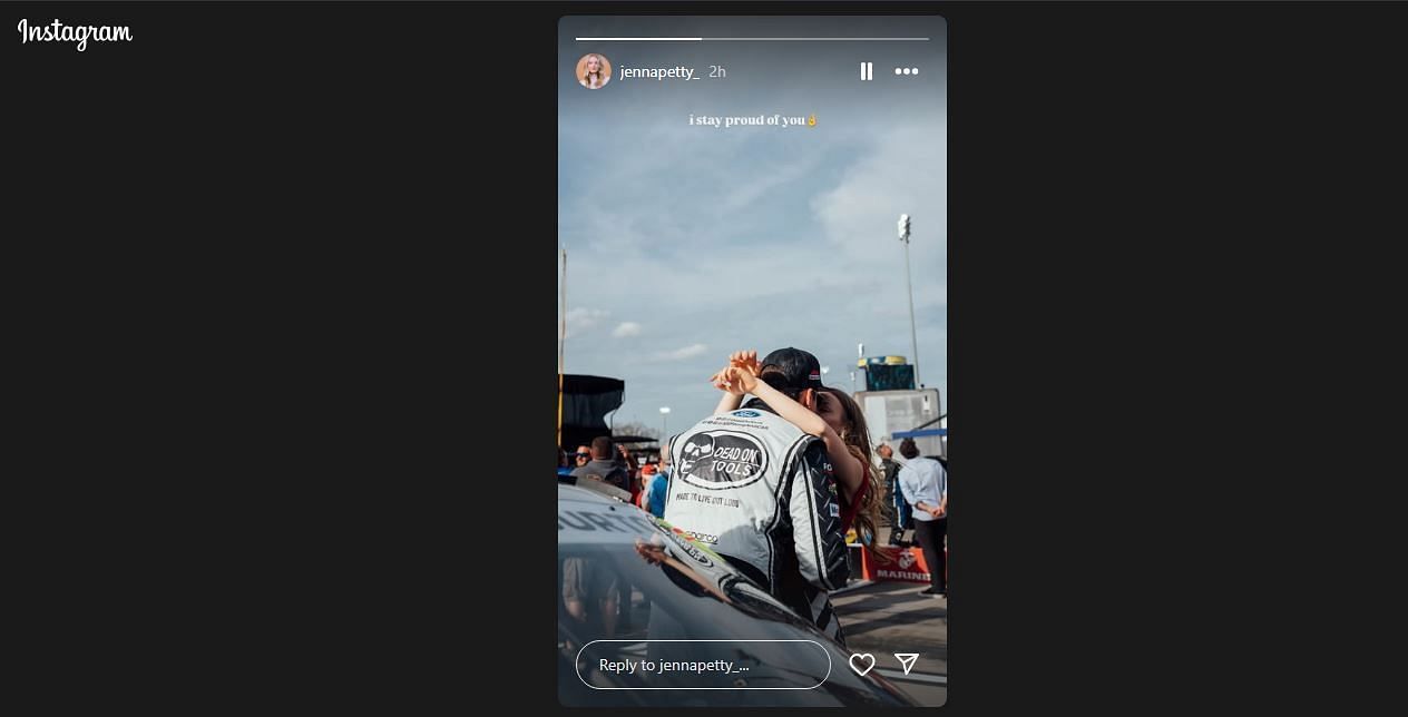 Jenna Petty&#039;s story on April 20. Source: @jennapetty_on Instagram
