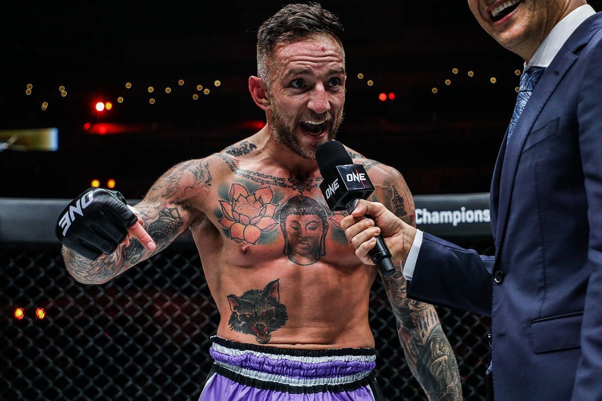 Veteran British striker Liam Harrison -- Photo by ONE Championship