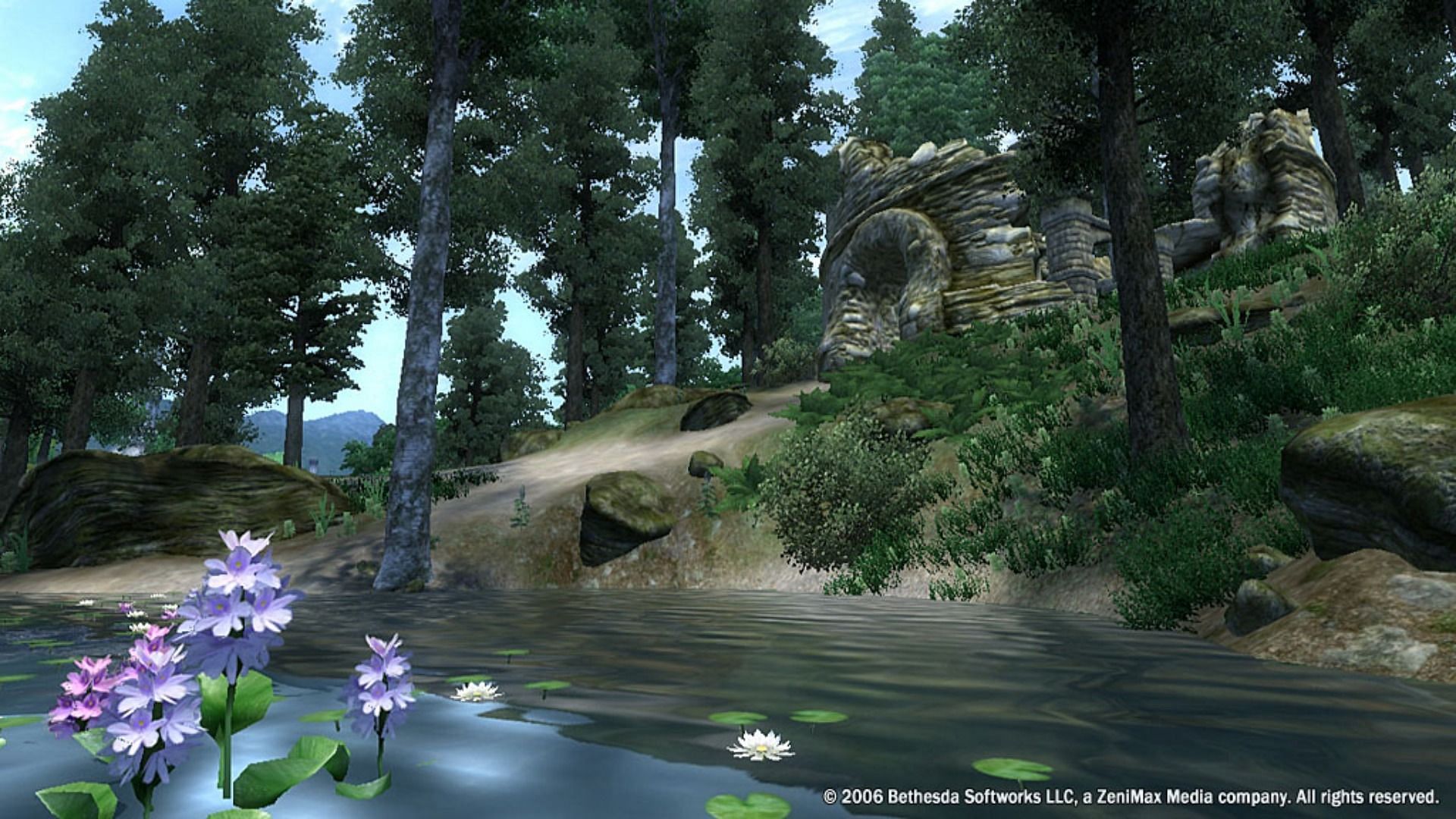 Acrobatics make hopping around The Elder Scrolls IV: Oblivion&#039;s map fun (Image via Bethesda Softworks)