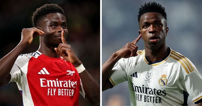 Pundit names key reason why he would pick Arsenal's Bukayo Saka over Real Madrid's Vinicius Jr.
