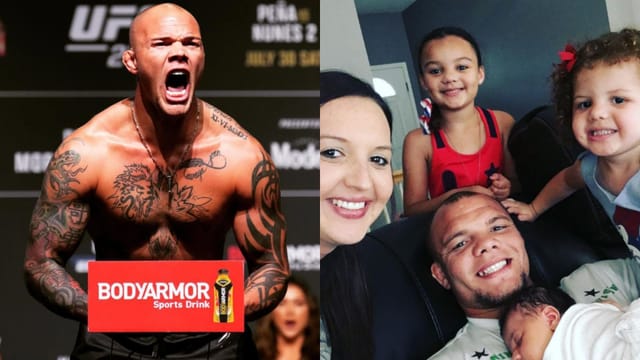 Anthony "Lionheart" Smith with his wife Mikhala Renee Newman and their four daughters at their family home in Omaha, Nebraska.