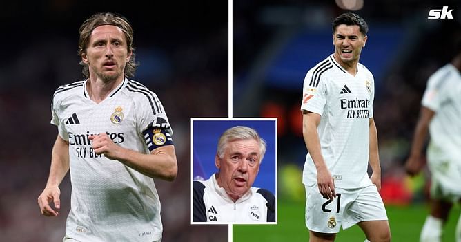 Real Madrid boss Carlo Ancelotti responds when asked if it was Luka Modric or Brahim Diaz at fault for Barcelona’s winning goal in Copa del Rey final