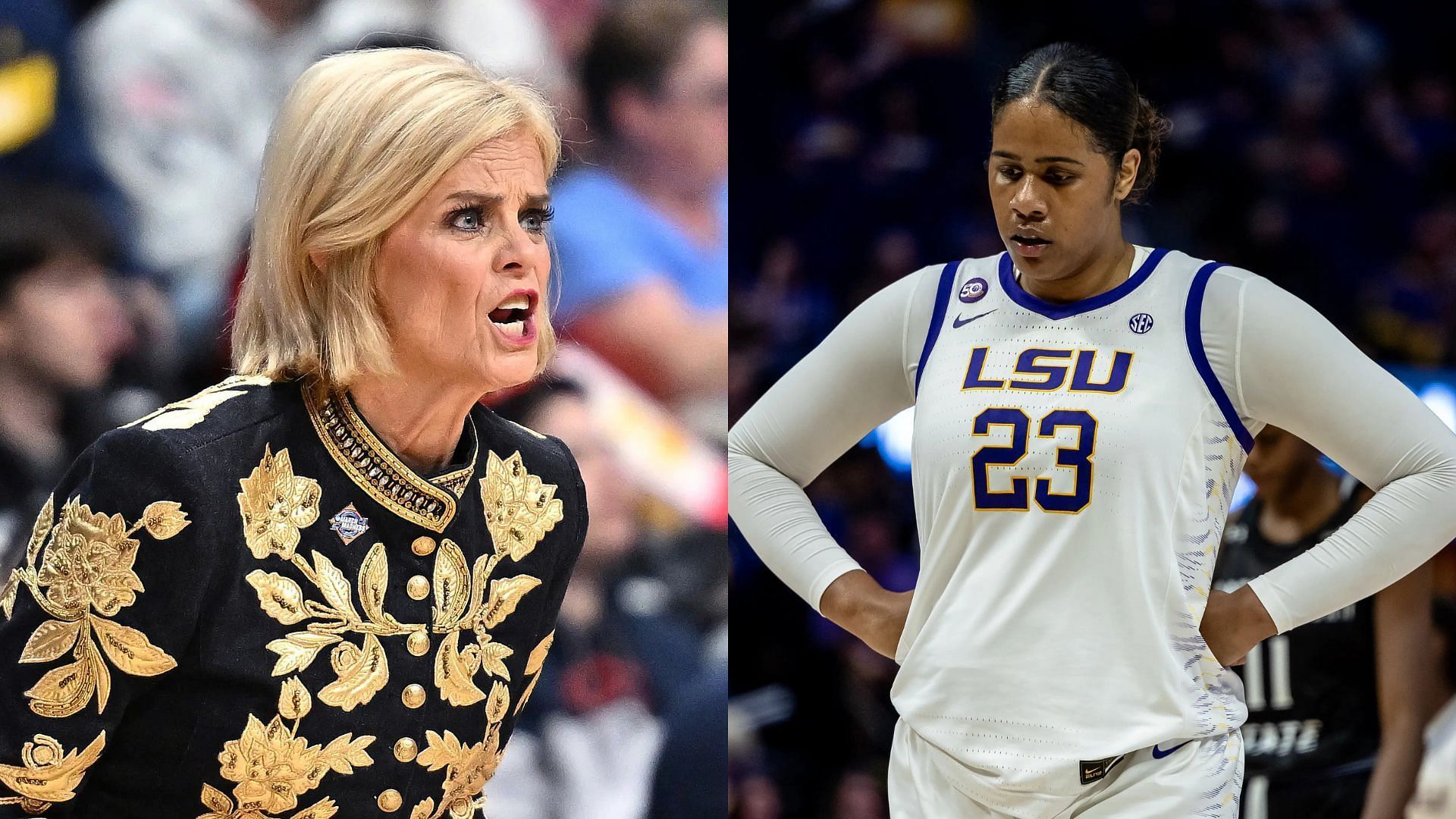 Kim Mulkey and Aalyah Del Rosario