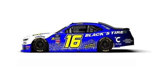 Kaulig Racing's No. 16 Black's Tire Chevrolet for Christian Eckes (via NASCAR)