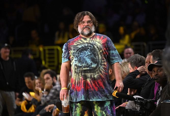 Jack Black goes all out for the Lakers with courtside presence at NBA playoffs