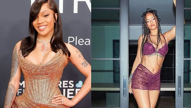 “Queens supporting queens”- Netizens react to Rihanna facetiming GloRilla to check in during her Savage x Fenty photoshoot