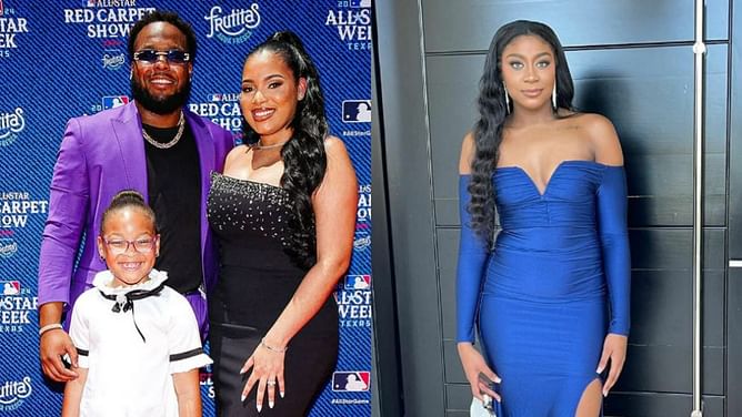 Vladimir Guerrero Jr.'s sister Vleidy channels summer fashion with her white swimwear, earning a 1-word reaction from the Blue Jays superstar's wife