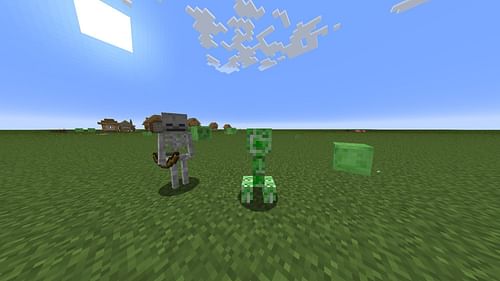 These are all the hostile mobs added to Minecraft during the first release (Image via Sportskeeda Gaming || Mojang Studios)