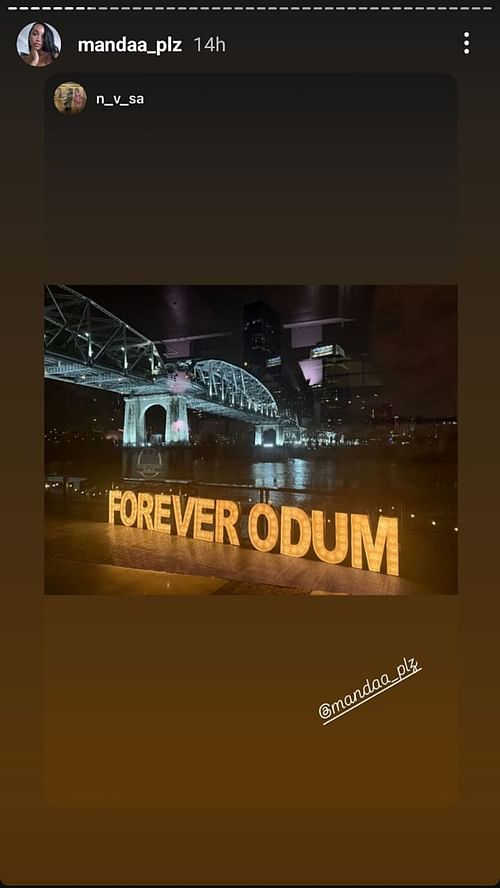 Still from George Odum's wife Amanda's Instagram story /@mandaa_plz)