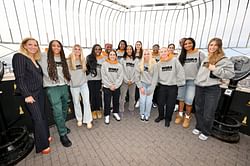 "Selfie time": Kiki Iriafen, Paige Bueckers, Hailey Van Lith & more WNBA draftees cheese as they pose on top of Empire State building