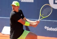 Davidovich Fokina plays during the match against Andrey Rublev in the round of 16 (Day Four) of the Barcelona Open. Source: Getty