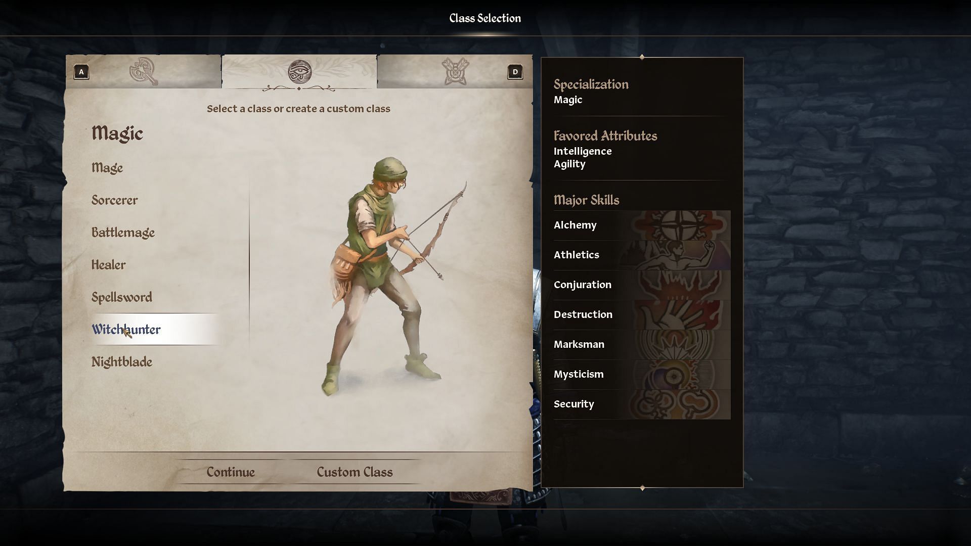 The Witchhunter class in Oblivion Remastered (Image via Sportskeeda Gaming || Bethesda Softworks)