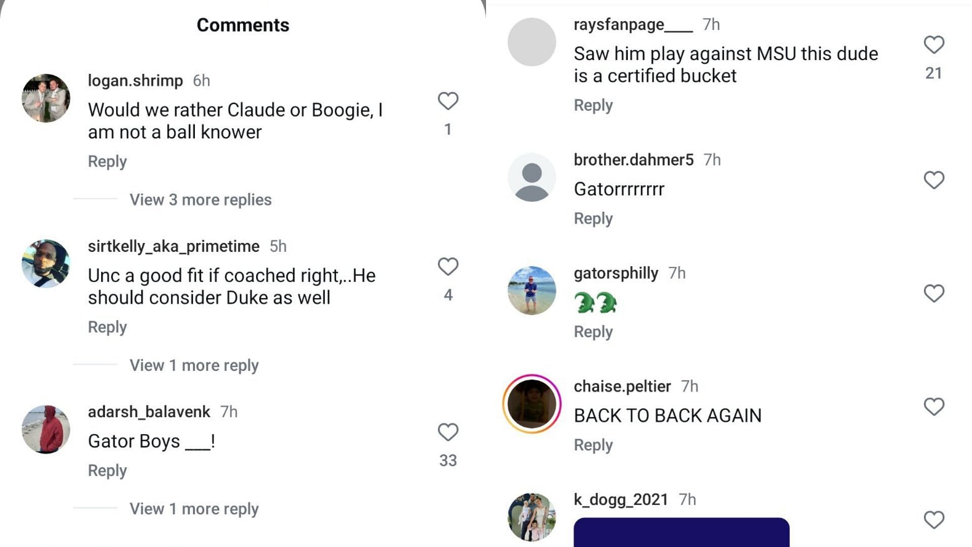 College hoops fans reacted to the news that USC transfer Desmond Claude would be visiting Florida on Thursday. Source: Instagram/@tiptonedits