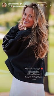 Jena Sims ( via Jena Sims' Instagram story)