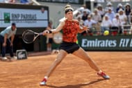 Muchova in action at the French Open 2023. - Source: Getty