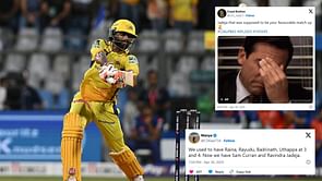 "A number 8 T20 batter at best" - Twitter reacts as Ravindra Jadeja gets out for 17 at No.4 in CSK vs PBKS IPL 2025 match