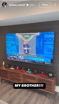 Jaxson Dart's Instagram story