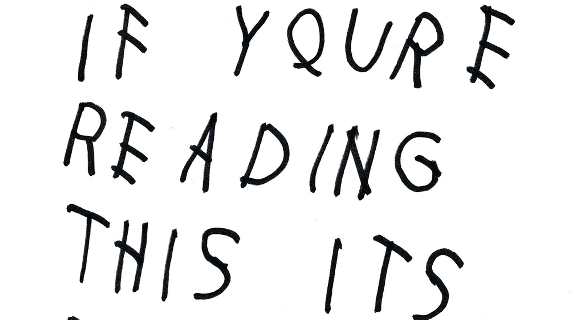 The official cover art for Drake's fourth career mixtape 'If You're Reading This It's Too Late' (Image via Spotify)