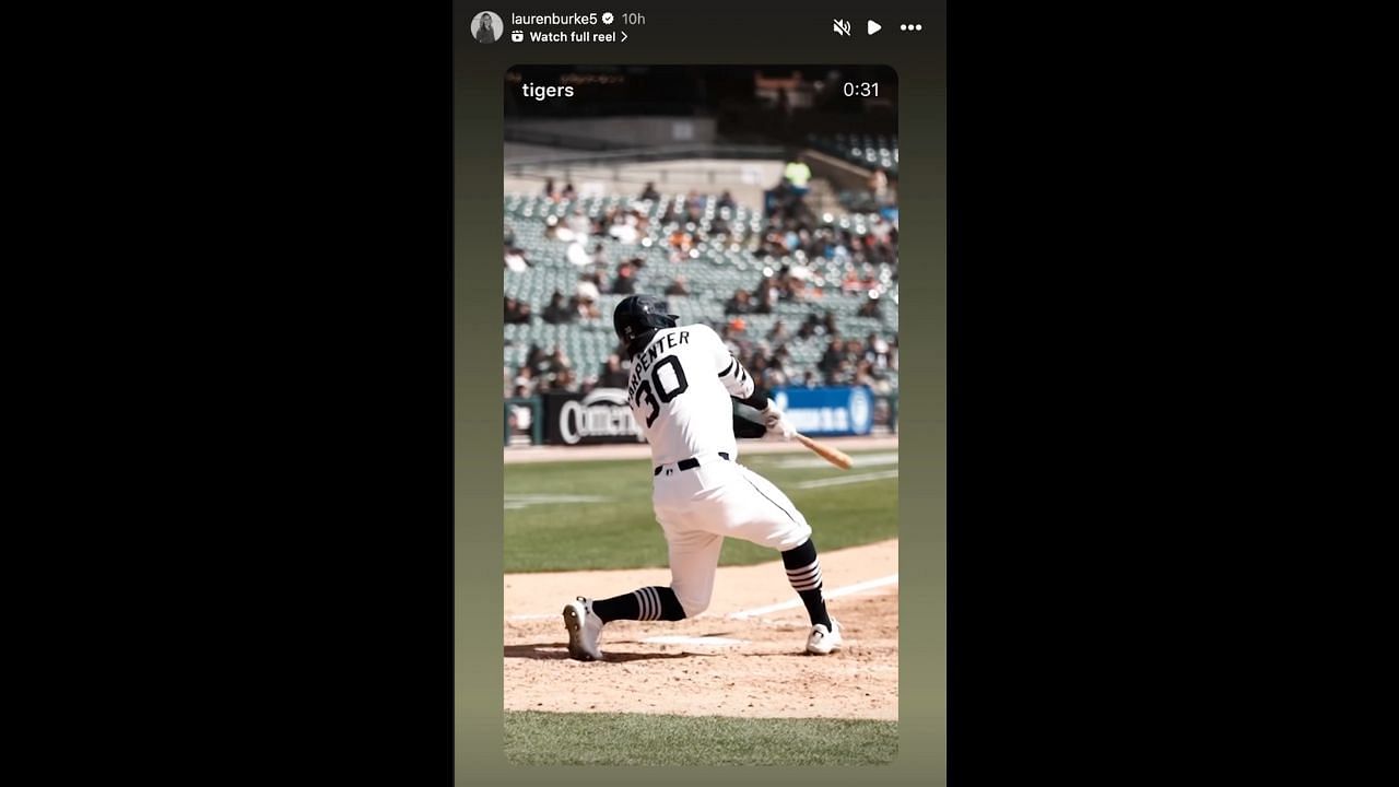 Screenshot of Lauren Carpenter&#039;s Instagram Story (Image from - Instagram.com/@laurenburke5 IG Stories)