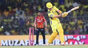 Azmatullah Omarzai knocks over Dewald Brevis for 32 with a brilliant delivery nipping in during CSK vs PBKS IPL 2025 match [Watch]