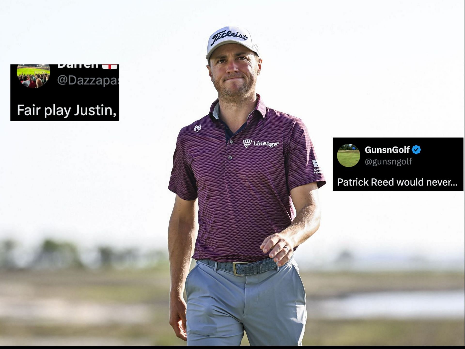 Justin Thomas at RBC Heritage (Image via Getty, x@Dazzapass, x@gunsngolf)