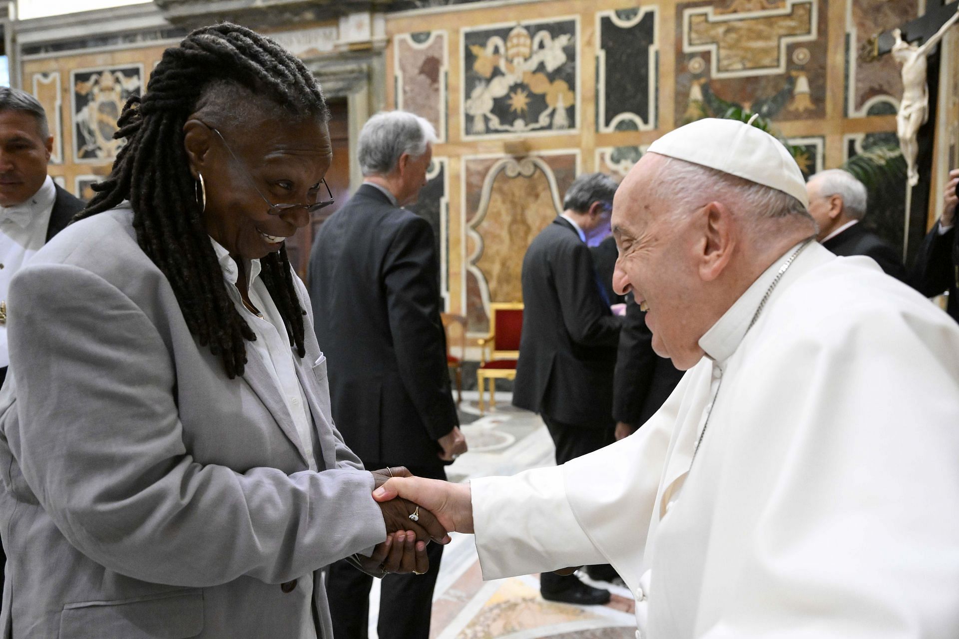 Pope Francis Meets Comedians - Source: Getty