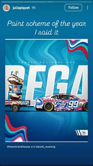 أعربت جوليا بيكيت عن حماسها لمخطط الطلاء الجديد لزوجها (المصدر: @juliapiquet عبر Instagram)