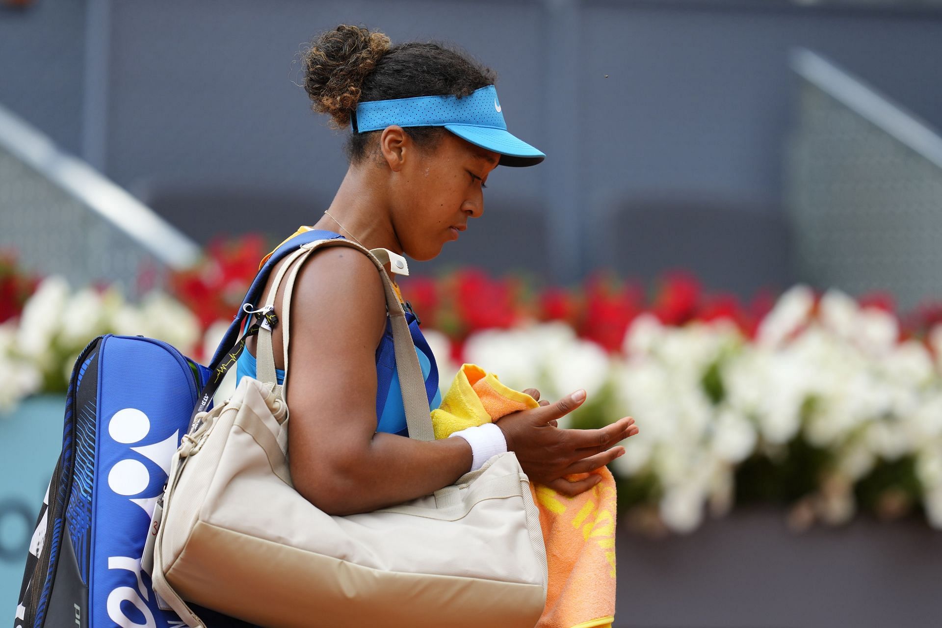 Naomi Osaka pictured at the 2025 Madrid Open - Image Source: Getty