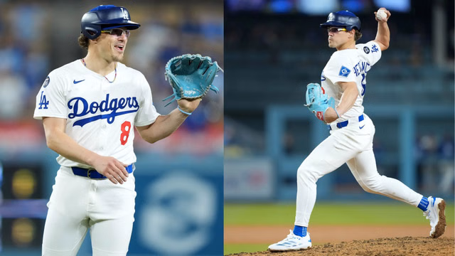 Kike Hernandez pitching with helmet on vs Marlins drives Dodgers fans crazy