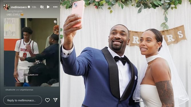 Gilbert Arenas wife Melli Monaco hypes Alijah Arenas' 'UNBELIEVABLE' skill montage,"Just being trying sh*t during game"