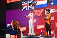 Race winner Max Verstappen of the Netherlands and Oracle Red Bull Racing lifts his trophy on the podium during the F1 Grand Prix of Japan at Suzuka Circuit on April 06, 2025 in Suzuka, Japan - Source: Getty