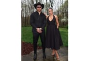 George Kittle and wife Claire go full Western in all-black ‘villain’ look at teammate’s wedding amid offseason run, (IG/clairekittle)