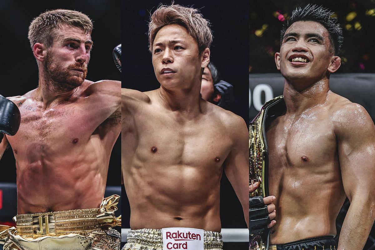 (From left to right) Jonathan Haggerty, Takeru Segawa, Joshua Pacio [Photo via ONE Championship]