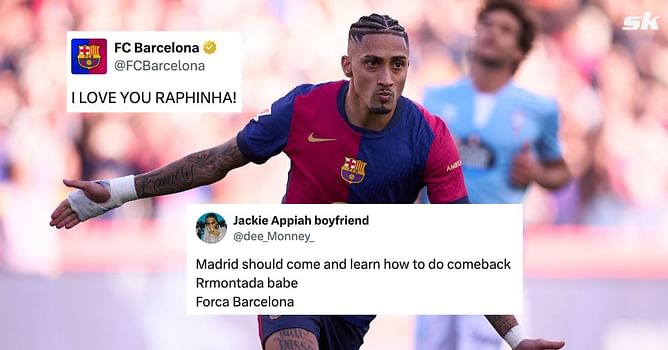 “Remontada”, “Madrid should come and learn” - Twitter explodes as Barcelona come from 3-1 down to win 4-3 vs Celta Vigo