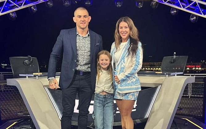 Dustin Poirier shares wholesome moment with wife Jolie and daughter capturing UFC 314 desk appearance