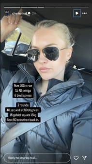 Charley Hull shares her insane post running Sunday workout. Image via Instagram @charley.hull