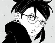 Sarada Uchiha as seen in Boruto: Two Blue Vortex manga (Image via Shueisha)