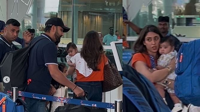 रोहित शर्मा के बेटे की झलक पहली बार आई सामने, रितिका की गोद में नजर आए अहान; तस्वीर सोशल मीडिया पर वायरल