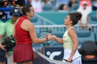Aryna Sabalenka (left) and Jasmine Paolini (right) (Source: Getty)